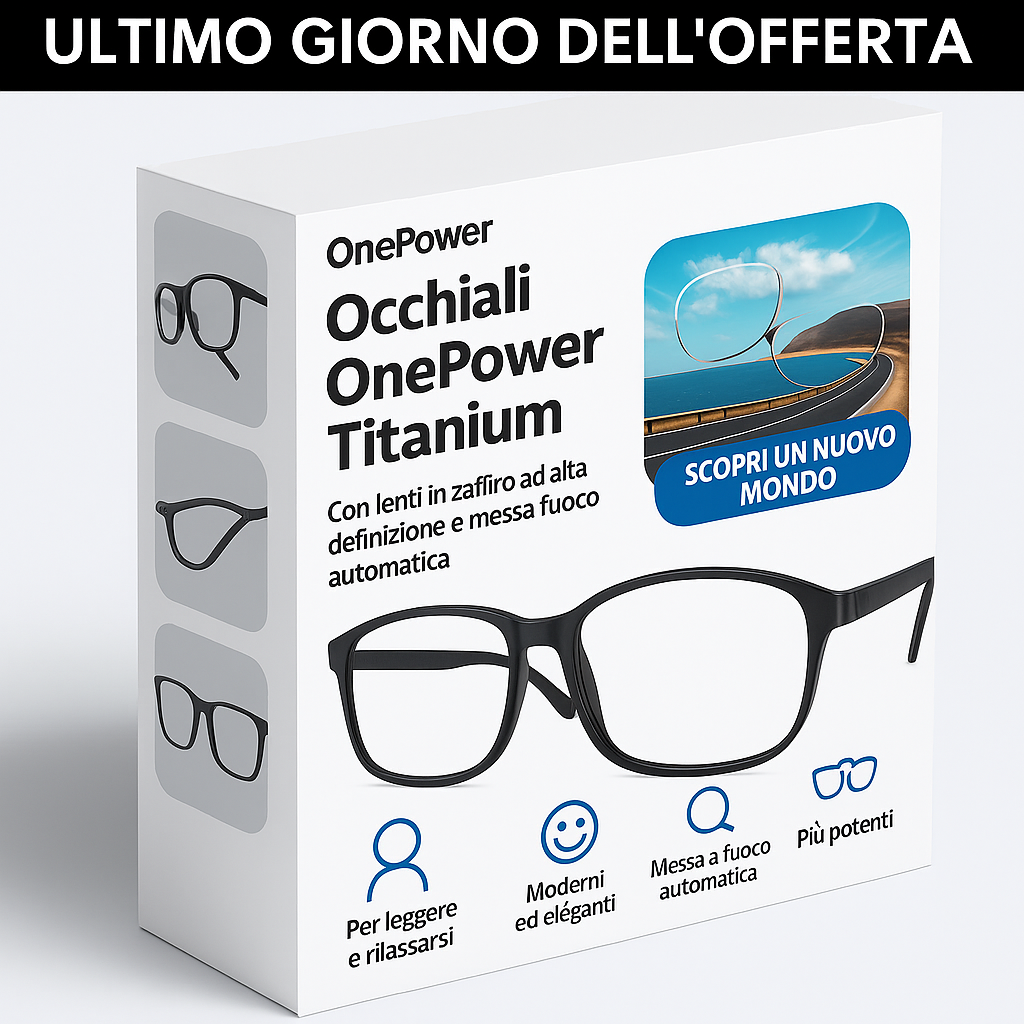 OnePower occhiali auto-adattabili – Prendine 3 al prezzo di 1